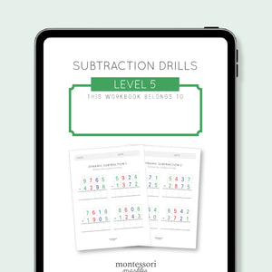 Subtraction Drills Workbook Level 5