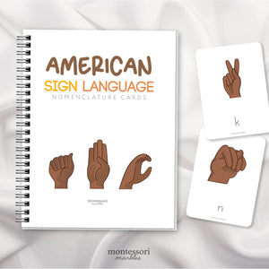 American Sign Language Nomenclature Cards (Brown)
