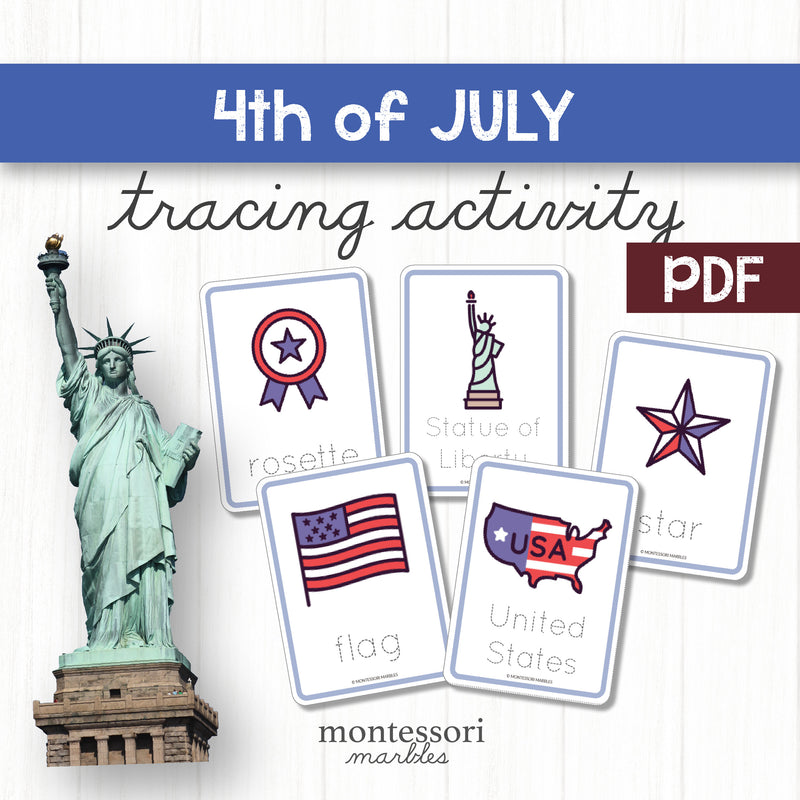 U.S. patriotic handwriting practice for holidays