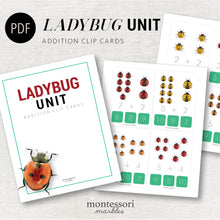 Load image into Gallery viewer, Ladybugs Addition Clip Cards
