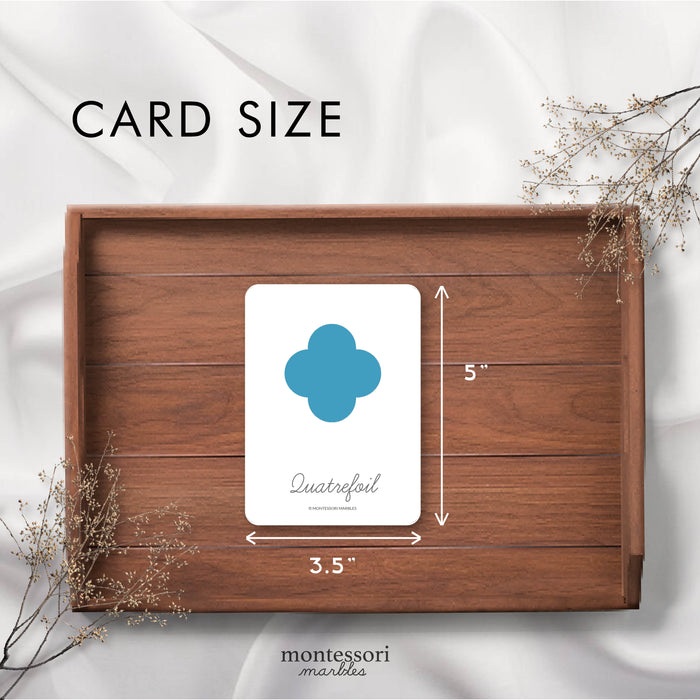 Shapes Flash Cards in Cursive