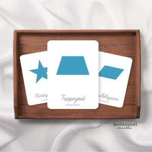 Shapes Flash Cards in Cursive