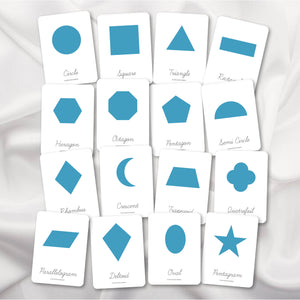 Shapes Flash Cards in Cursive