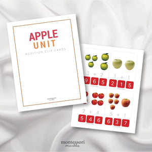 Apples Addition Clip Cards