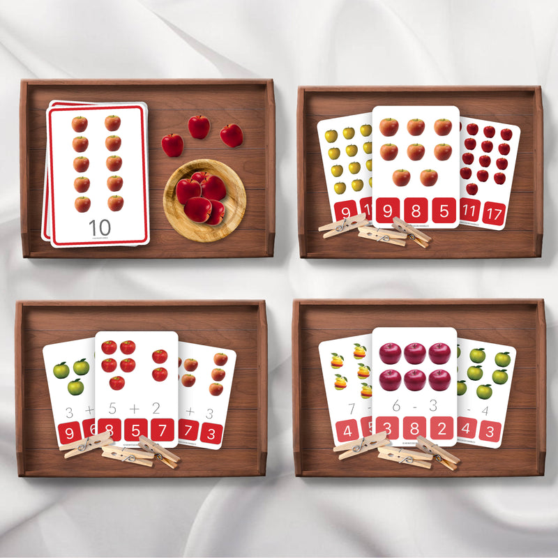 Apple-themed math activity bundle for preschool