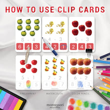 Load image into Gallery viewer, Apples Subtraction Clip Cards
