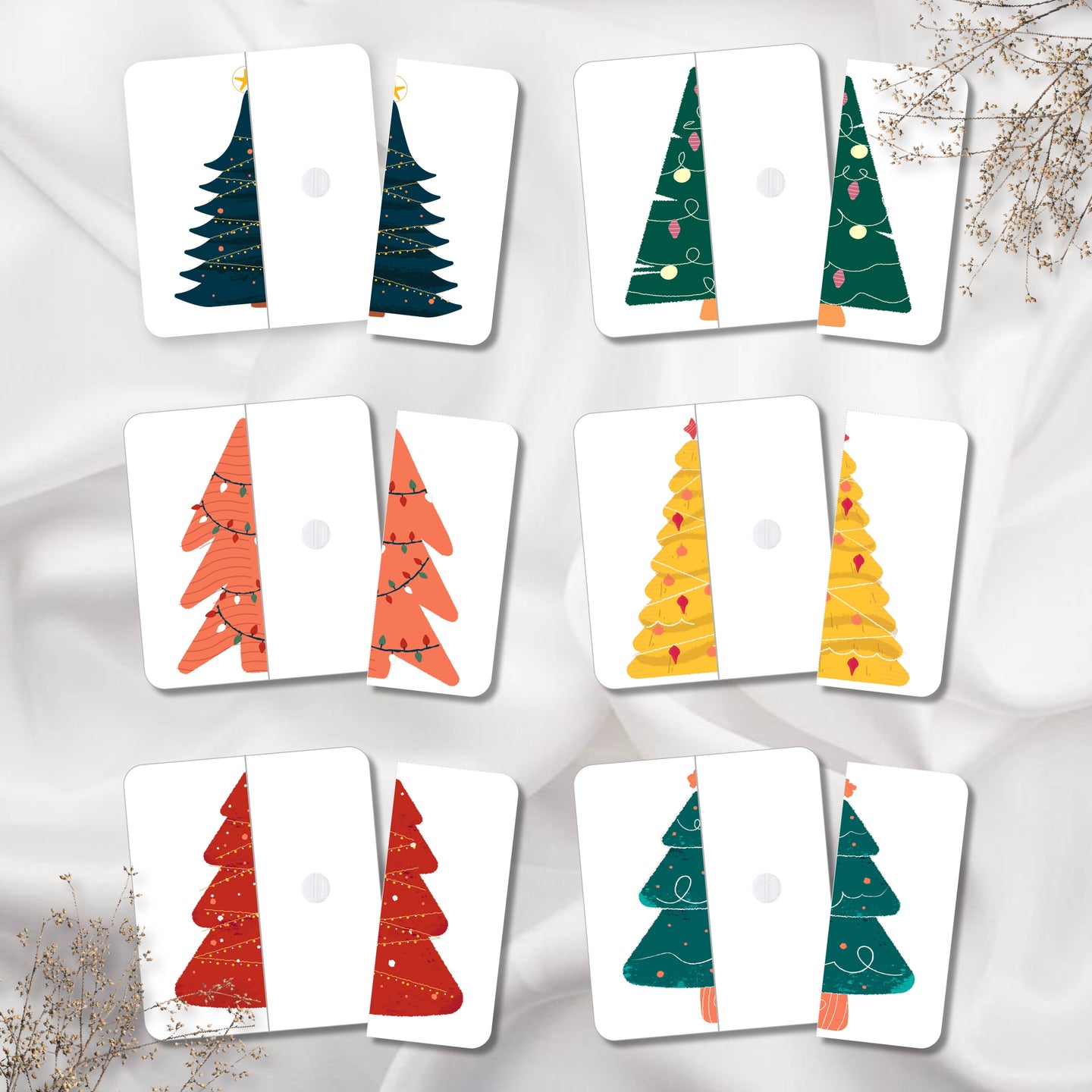 Christmas Tree Symmetry Puzzles