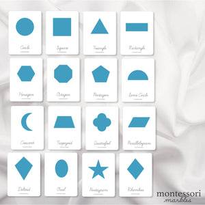 Geometric Shapes Nomenclature Cards (Cursive)