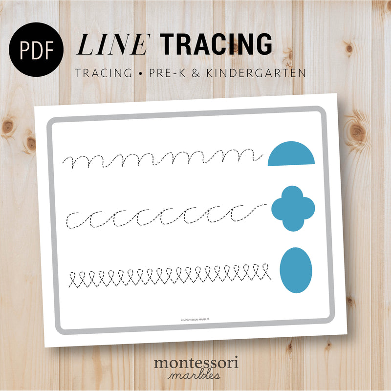 Shapes Tracing Practice in Cursive