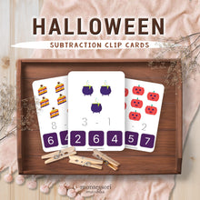 Load image into Gallery viewer, Halloween Subtraction Clip Cards
