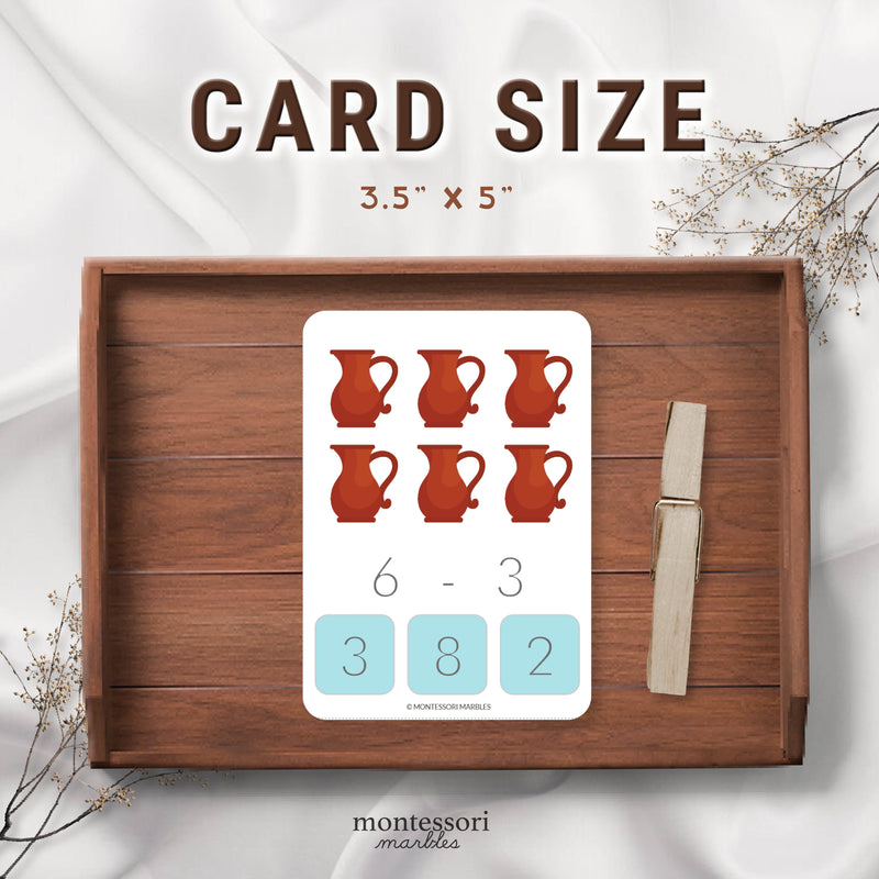Hanukkah Subtraction Clip Cards