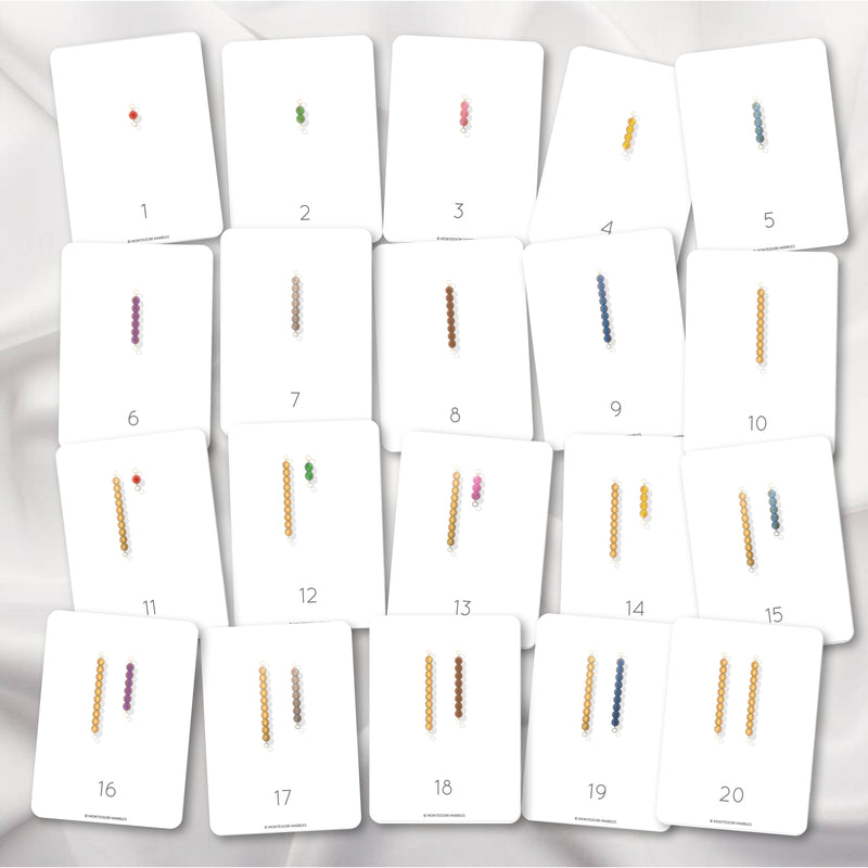 Montessori Golden Beads Flash Cards