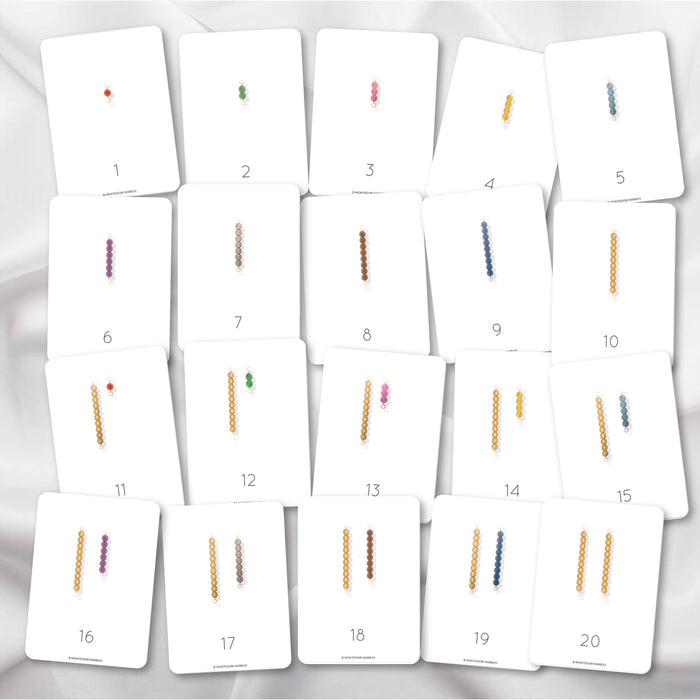 Montessori Golden Beads Flash Cards