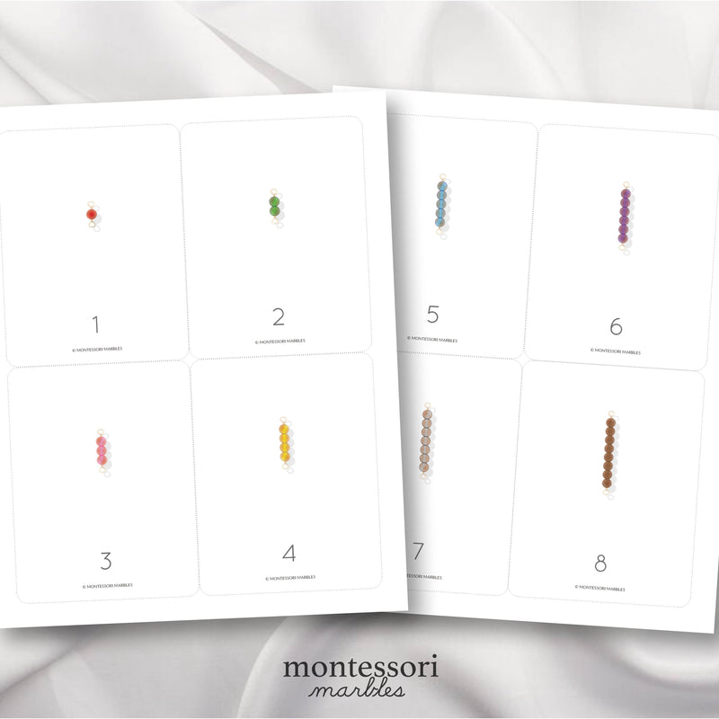 Montessori Golden Beads Flash Cards