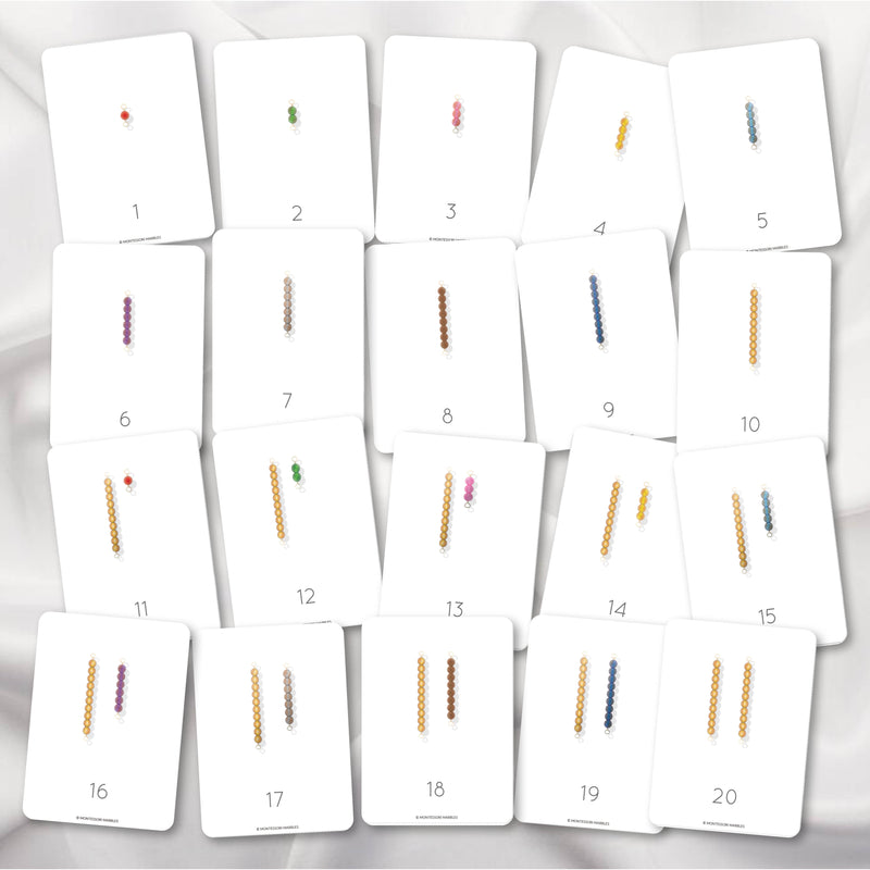 Montessori Golden Beads Nomenclature Cards