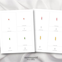 Load image into Gallery viewer, Montessori Golden Beads Nomenclature Cards
