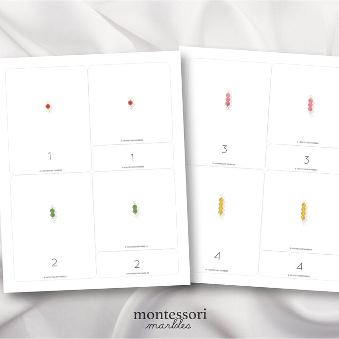 Montessori Golden Beads Nomenclature Cards