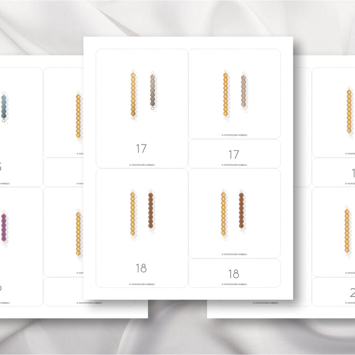 Montessori Golden Beads Nomenclature Cards