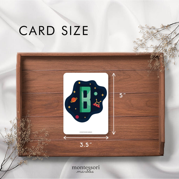 Outer Space Alphabet Flash Cards