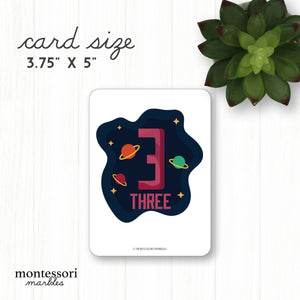 Outer Space Number Cards