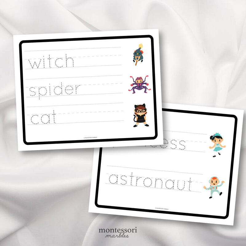 Halloween Tracing and Vocabulary