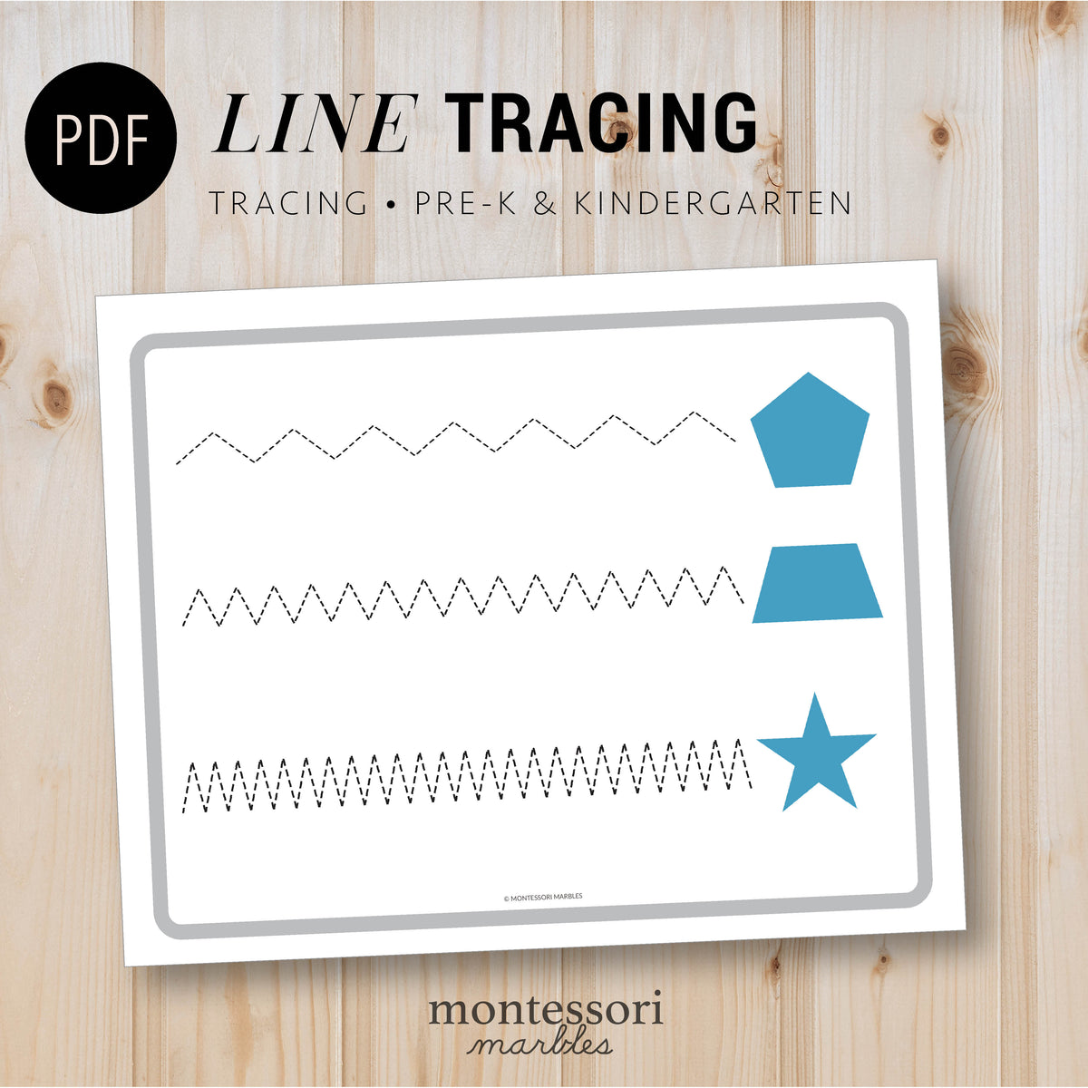 Shapes Handwriting Pages – Montessori Marbles