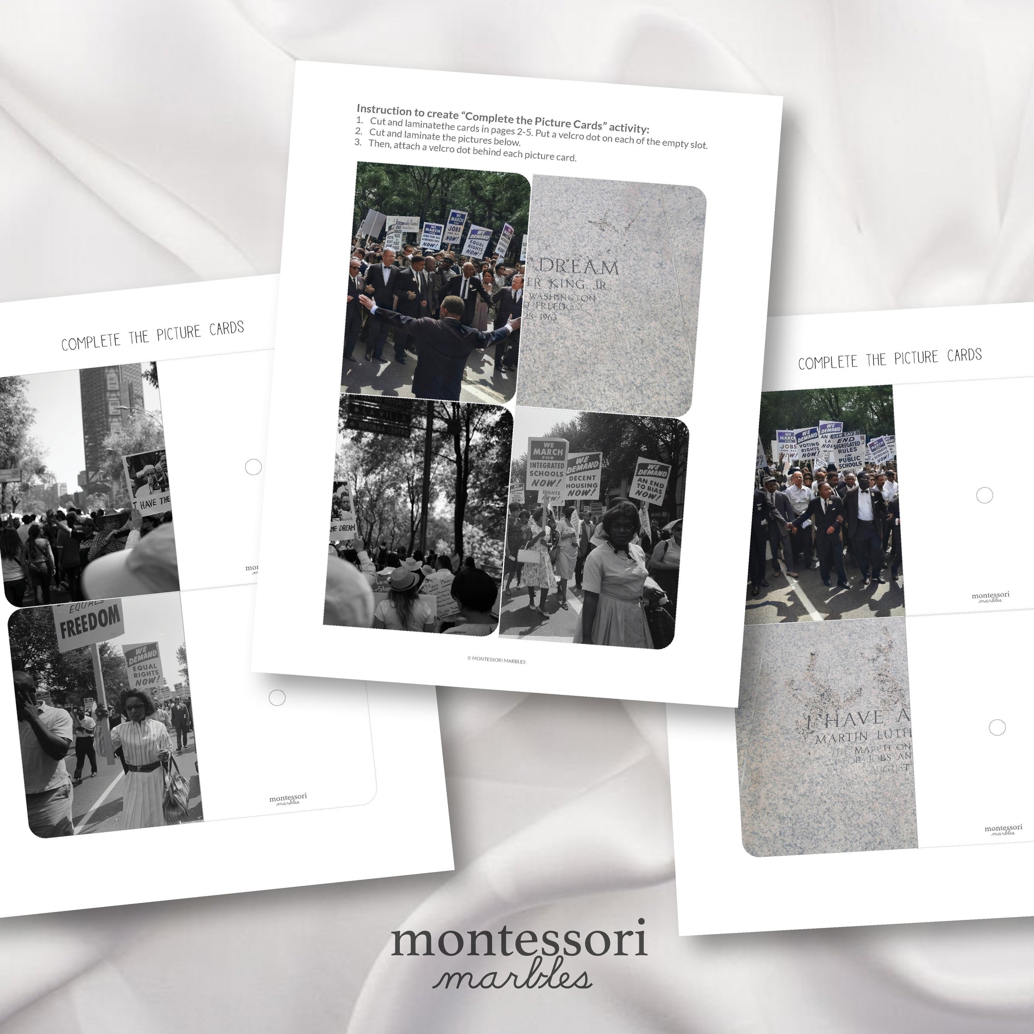 Martin Luther King Jr Day Complete Pictures | 8 Sets MLK Ages 4-8 PDF ...
