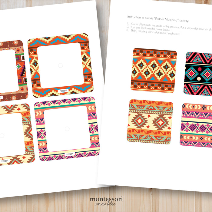 Aztec Pattern Kids Aztec Pattern Matching | Ancient Civilization Visual Skills Ages 3-6 ...