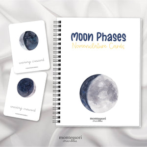 Moon Phases Nomenclature Cards (Cursive)