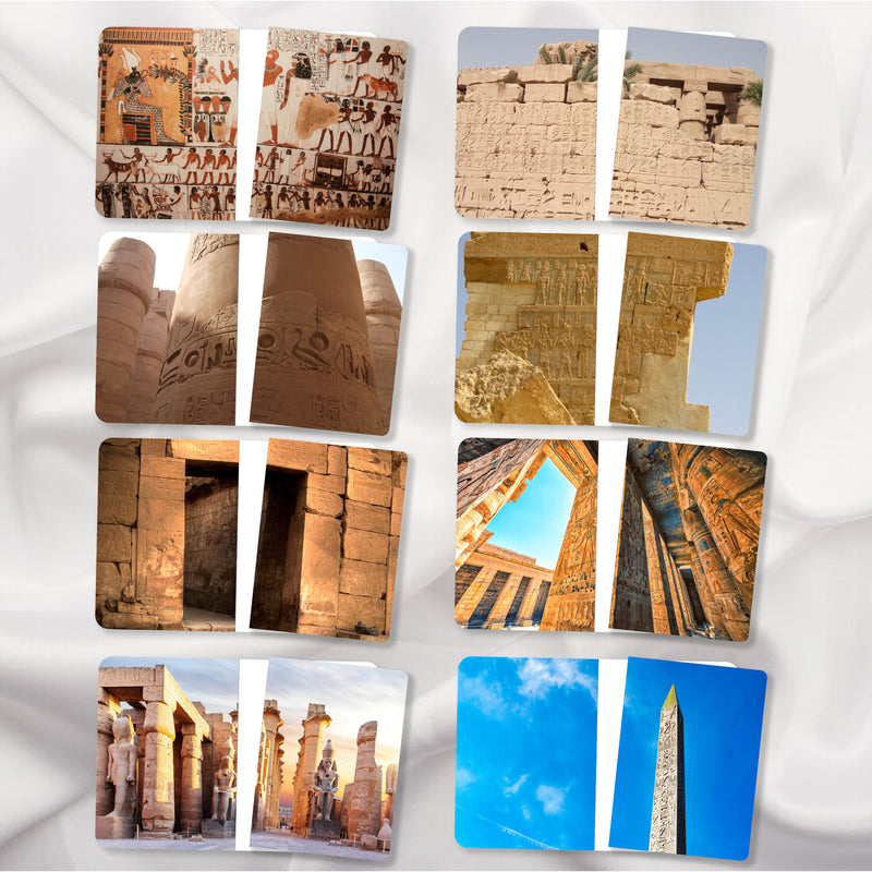 Egyptian hieroglyphs complete-the-picture — visual learning with ancient Egyptian symbols