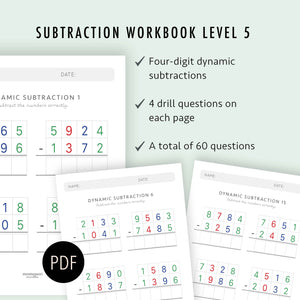 Subtraction Drills Workbook Bundle