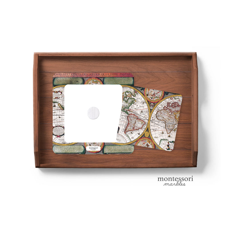 Vintage map pattern matching puzzle activity