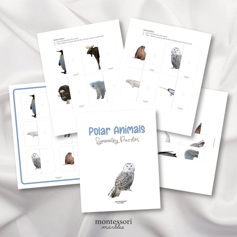 Polar Animals Two-Piece Puzzles