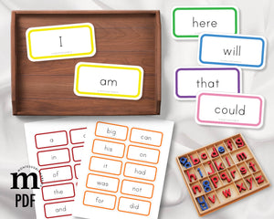 Sight Words (Montessori Puzzle Words)