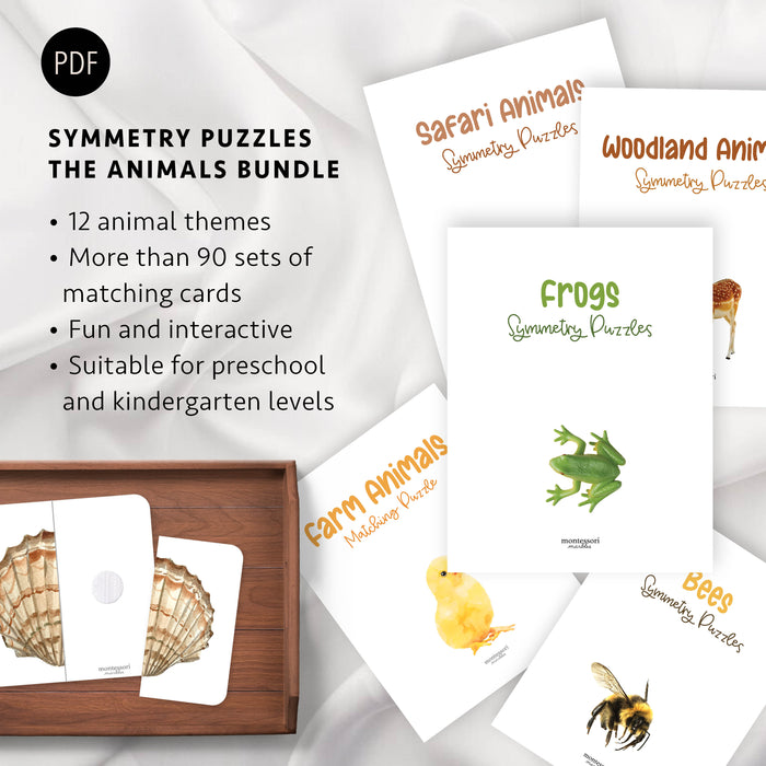Symmetry Puzzles Animal Bundle