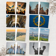 Ukraine two-piece picture puzzles for visual skills — ages 3-6