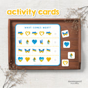 Ukraine pattern sequencing for visual logic — ages 3-6