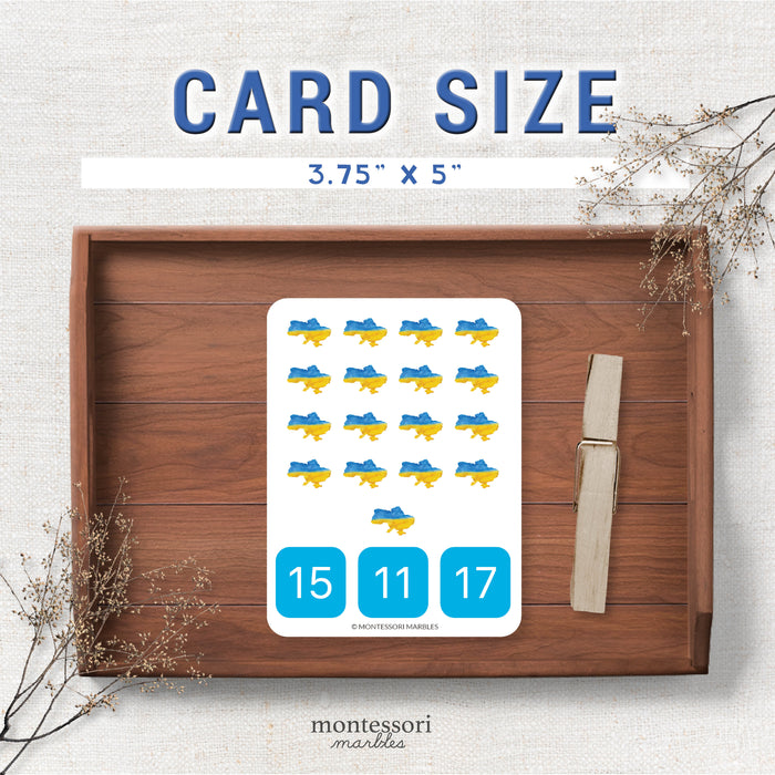 Ukraine Counting 1 to 20 Clip Cards